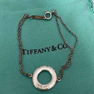 Tiffany & Co. Silver Double Chain Bracelet- Box and Pouch included